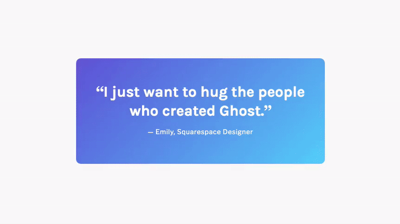 Animated Gradient Quote Block