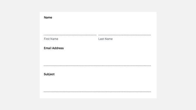 Dotted Underline Form Style