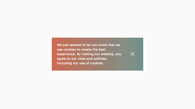Cookie Banner Gradient Color