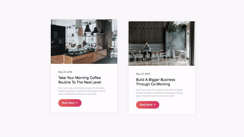 Levitating Hover For Grid Summary Blocks