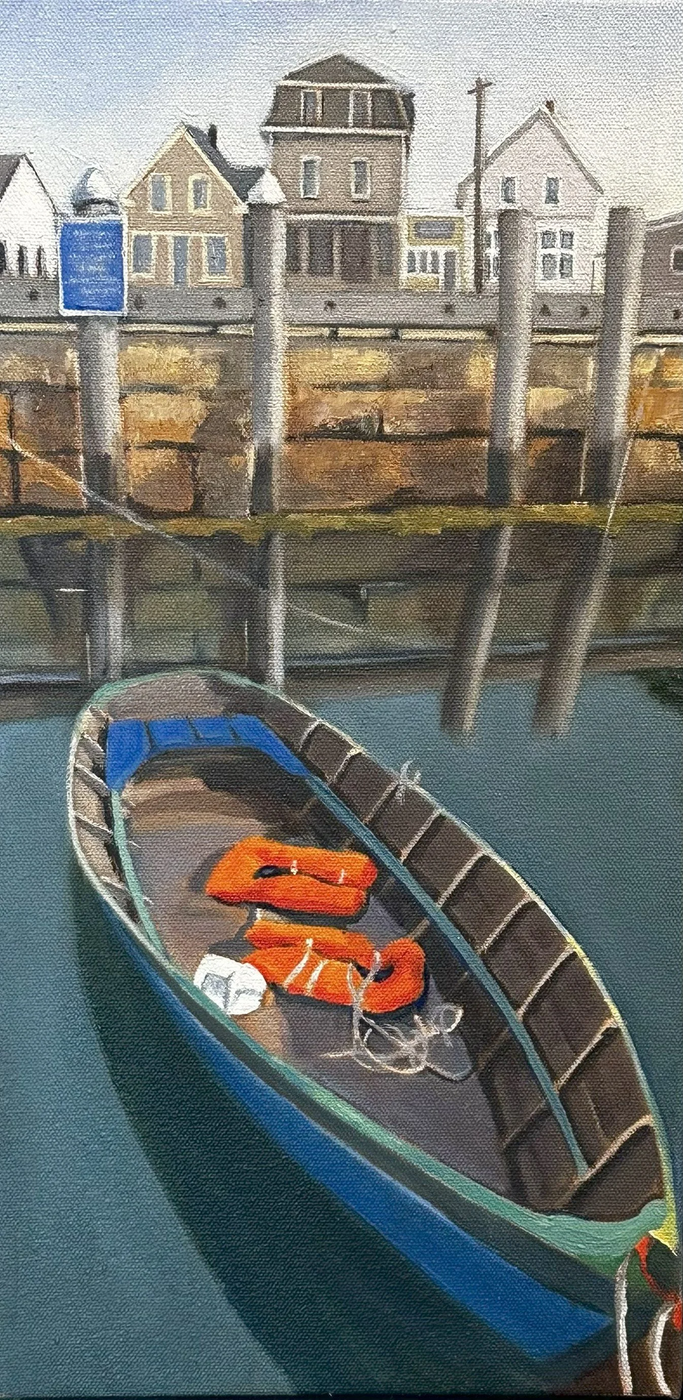 Downstreet Dory | Oil on Canvas | 8 x 16 | 450. | SOLD