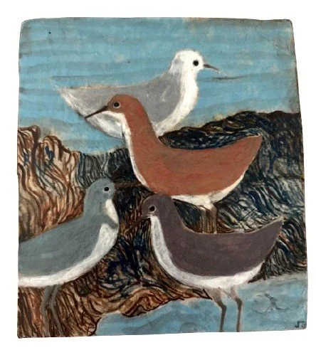 4 Sandpipers Tile | Stoneware | 7.25 x 8 | 175.