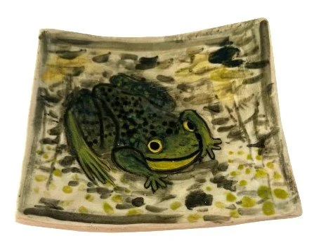 Frog Plate | Stoneware | 6.25 x 5.5 | 125. | SOLD