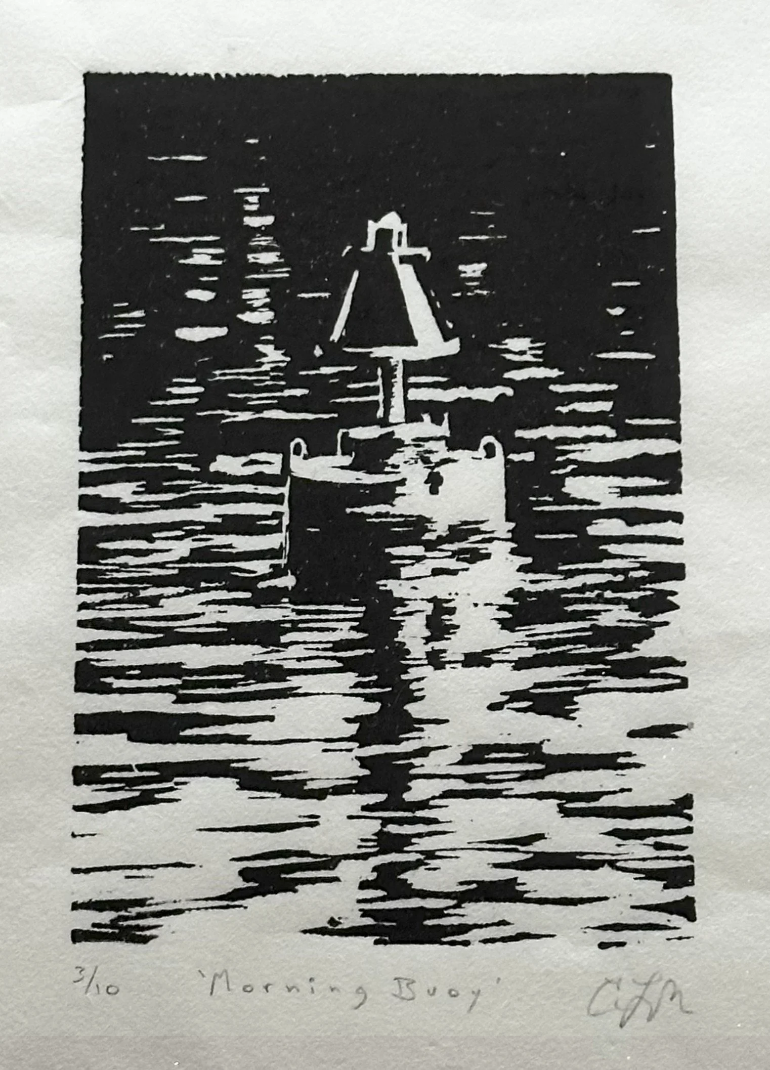 Morning Buoy| Woodblock Print | 15 x 12 | 150.