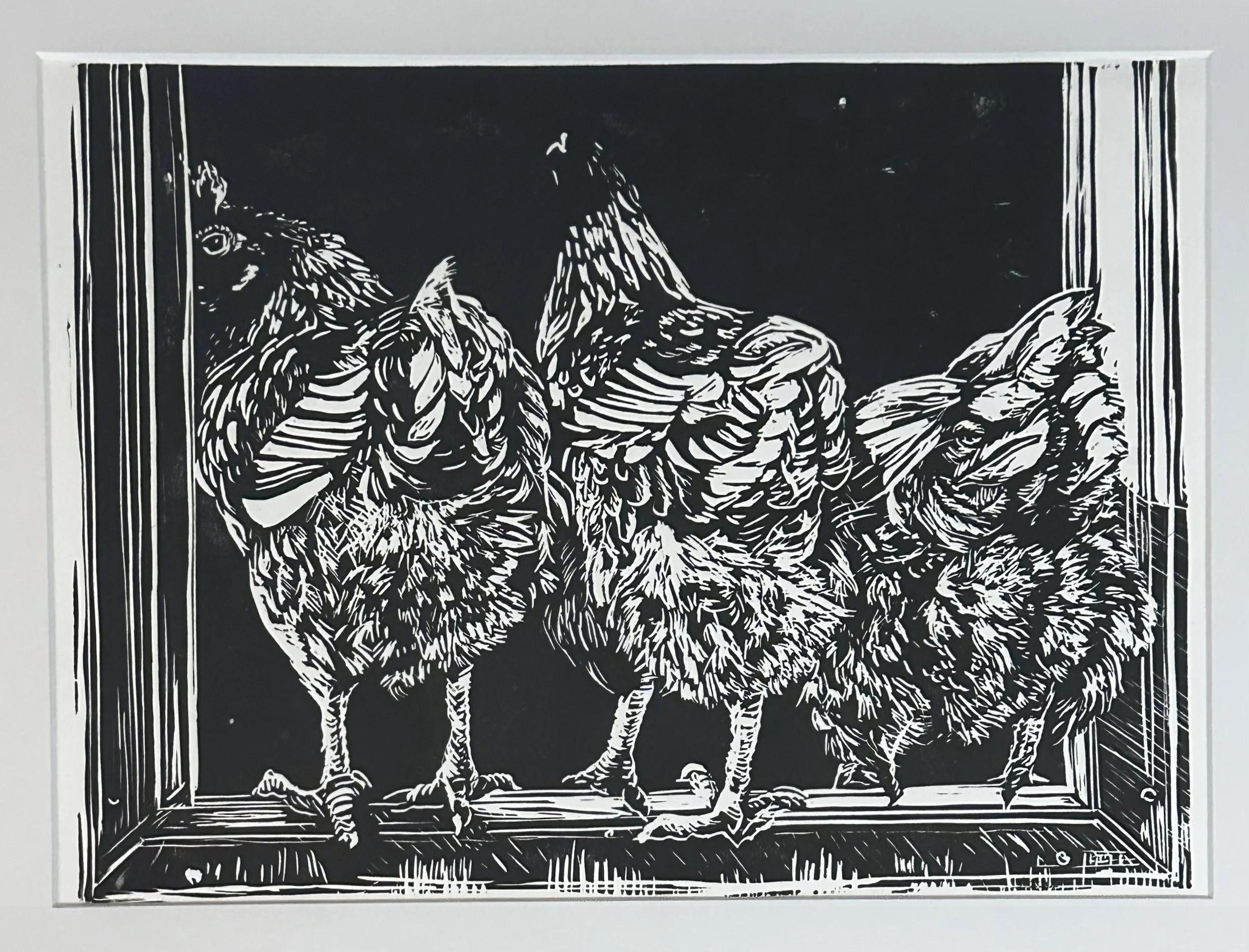 Chicken Butts | Block Print | 7.5 x 9.5 | 225.