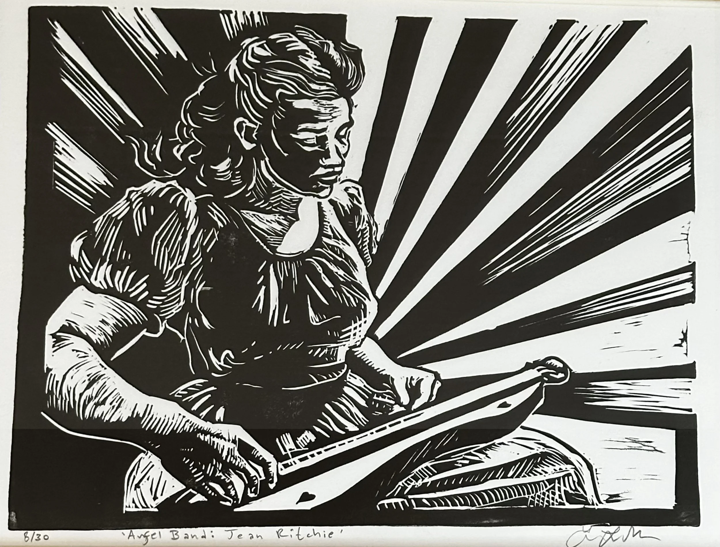Angel Band: Jean Ritchie | Woodblock Print | 10 x 13 | 225.