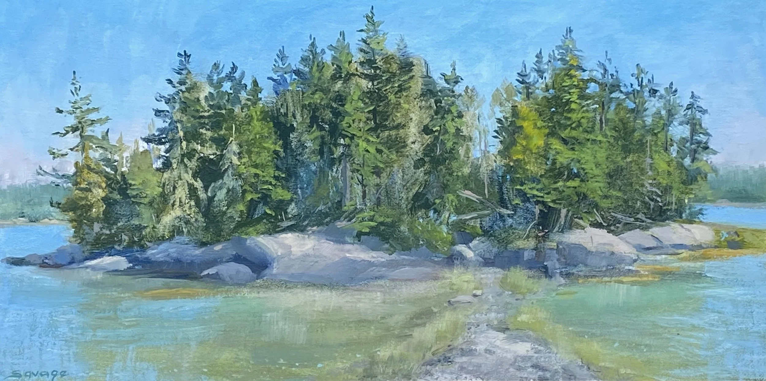 Mouse Island | Oil on Linen Panel | 8 x 16 | 700. | SOLD