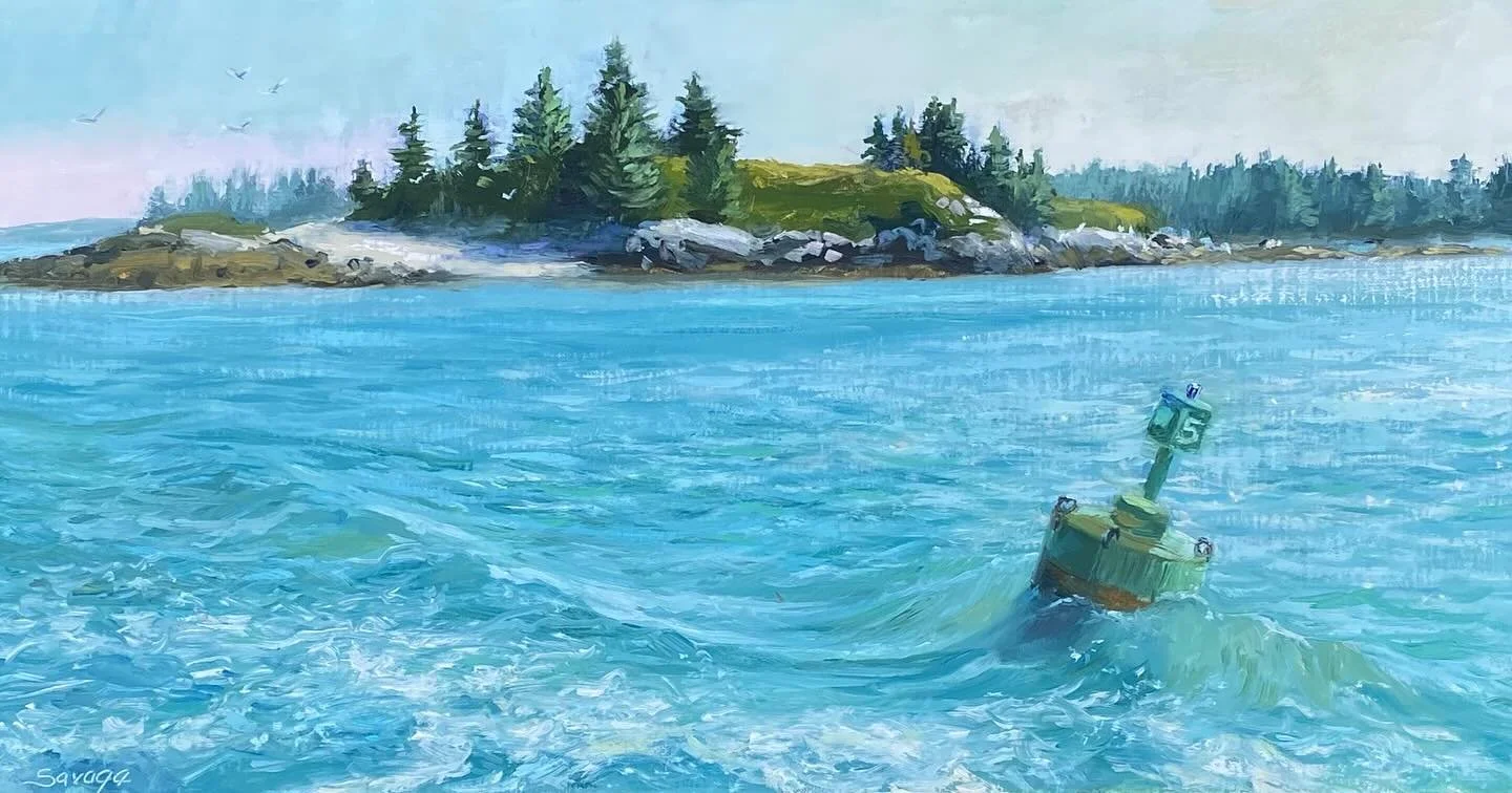 Here&rsquo;s a little sample of the work arriving tomorrow morning for our last show of the summer, featuring Suzanne Savage Brewer. And we have a special treat&mdash;Callie Brennan, violinist with the Portland Symphony, will perform a short program 