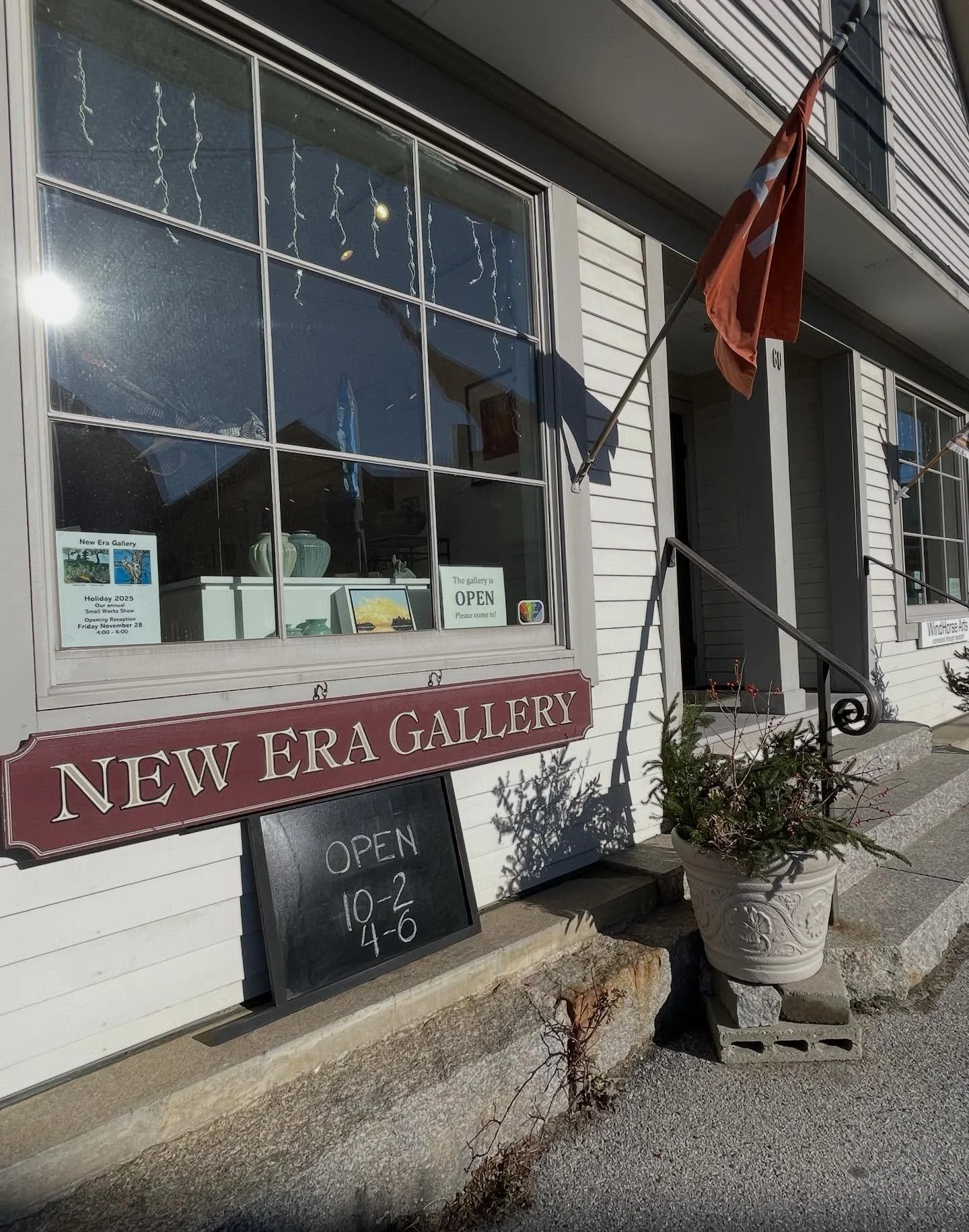 Deep thanks to whoever retrieved my gallery sign and Alison&rsquo;s little tree&mdash;what a wild day yesterday! #windyday #islandlife #vinalhaven