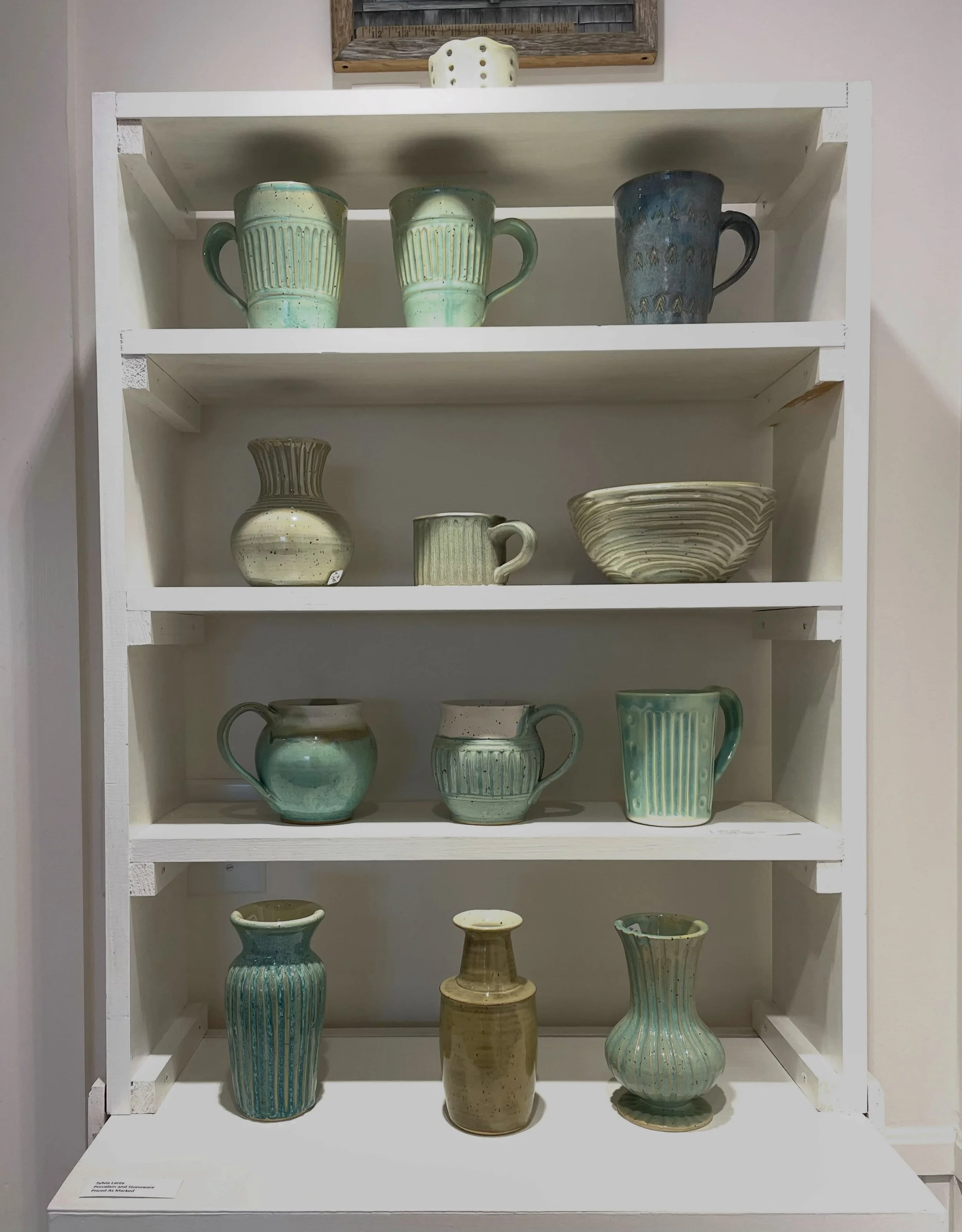 We have lots of new pottery from @sylvialacey62 . Perfect wedding or shower gifts, or a gift of lasting beauty just for yourself. Open Monday - Saturday 10:00-4:00. #islandartists #maineartgallery #finepottery #vinalhaven