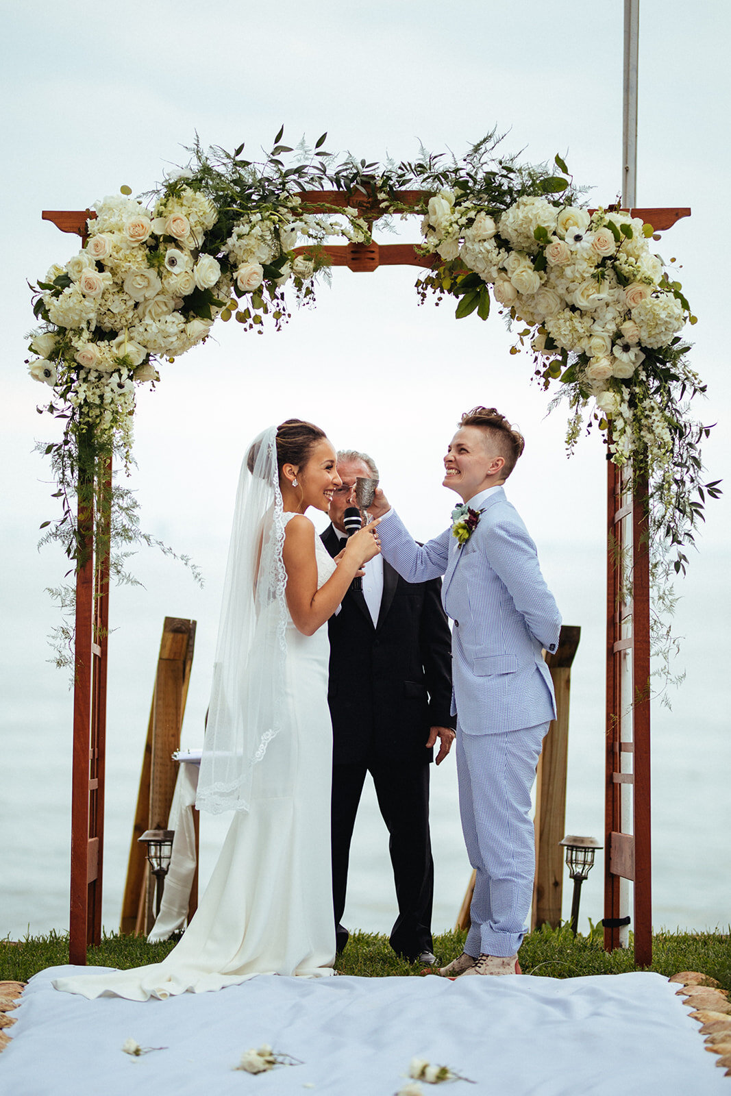 LGBTQ spouses getting married in Annapolis MD Shawnee Custalow Wedding Photographer