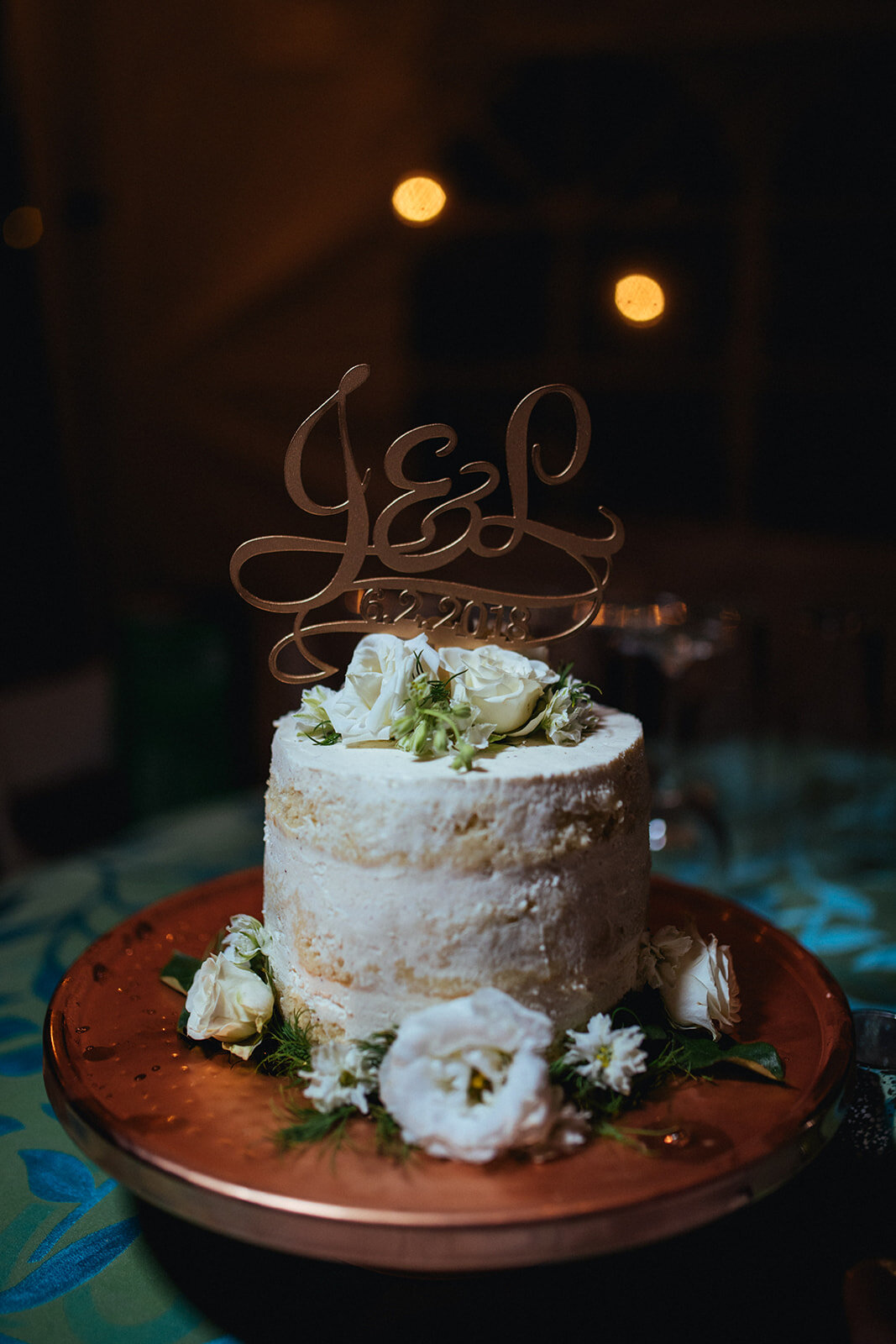 White wedding cake in Annapolis MD Shawnee Custalow Queer Wedding Photography