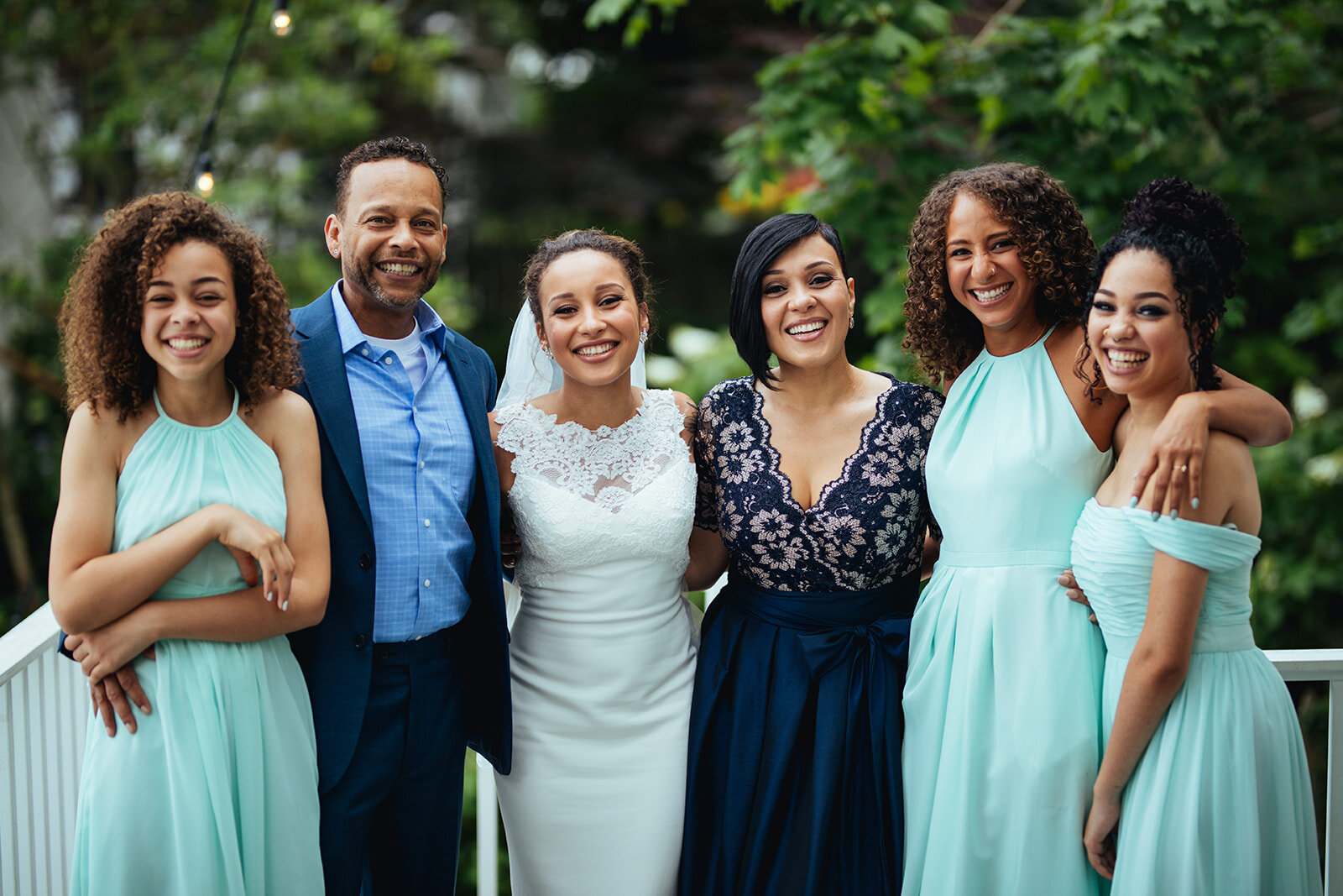 Bride with family and bridesmaids in Annapolis MD Shawnee Custalow Wedding Photography