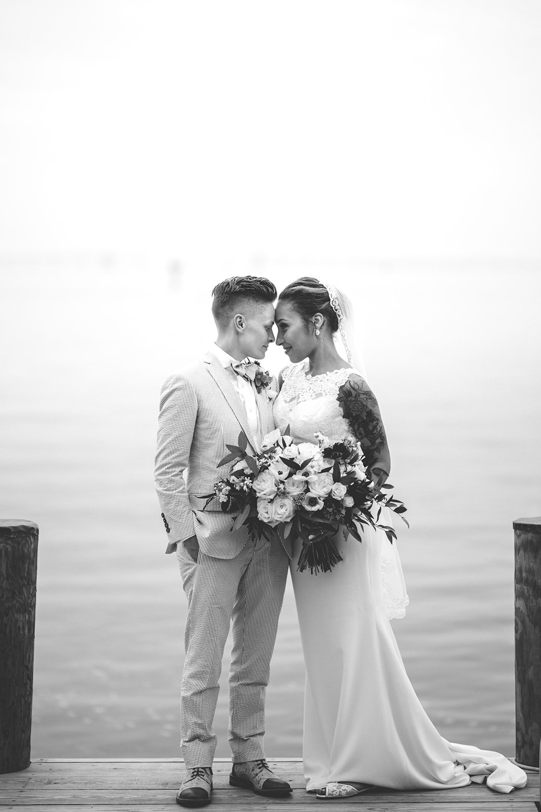 Newlyweds by the Chesapeake Bay in Annapolis MD Shawnee Custalow Photography