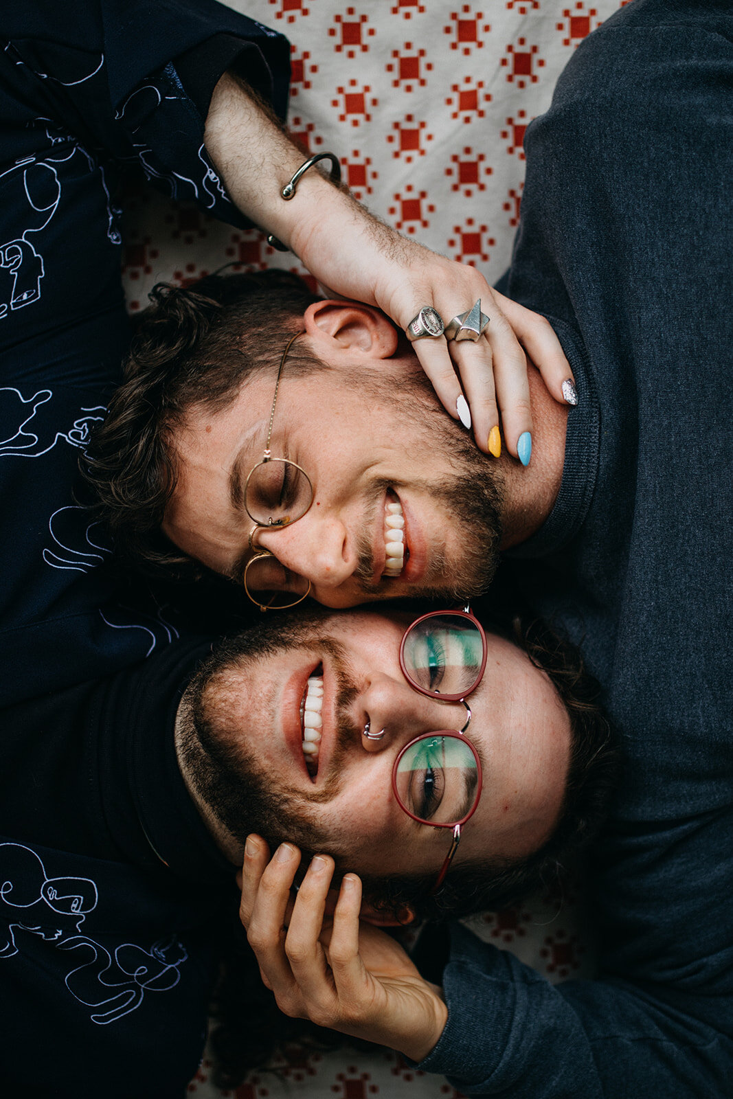 Close up of LGBTQ couple in RVA Shawnee Custalow photography