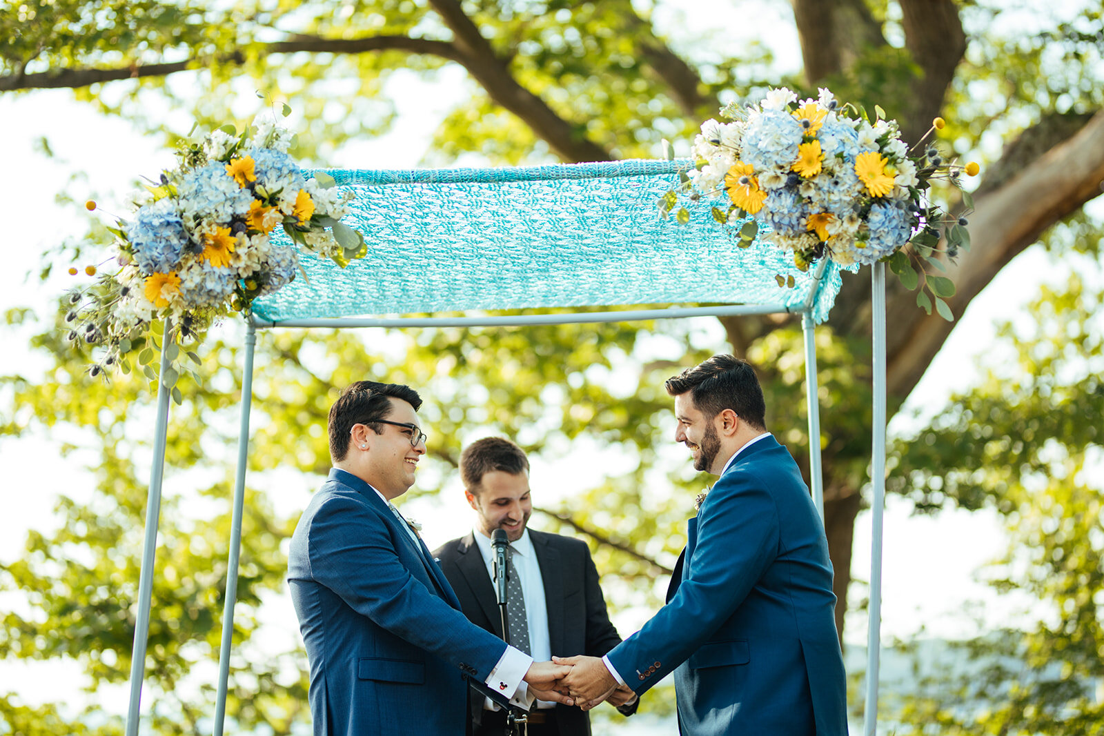 LGBTQ couple getting married on Peaks Island Portland ME Shawnee Custalow Queer wedding photography