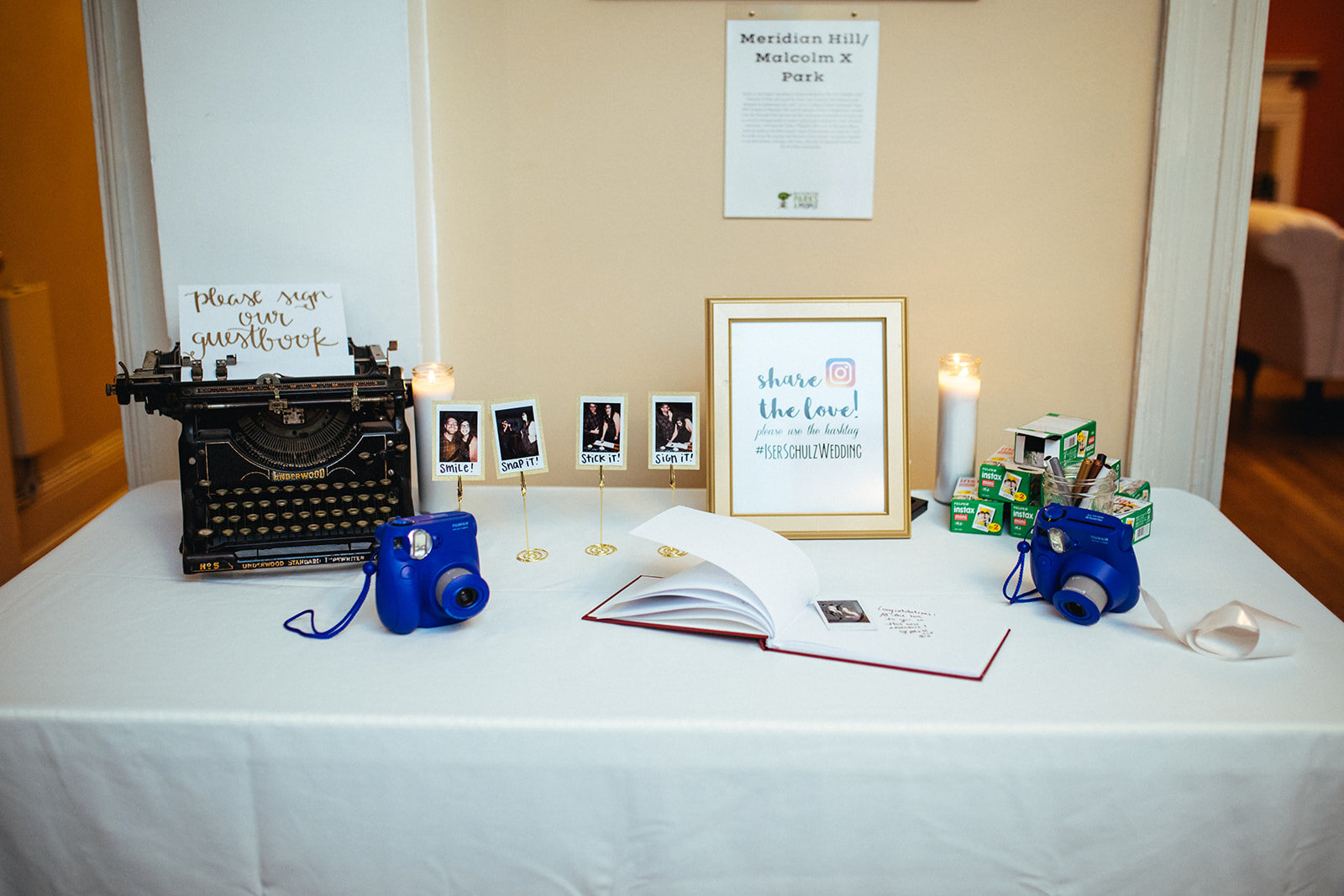 Guest book and decor at DC Wedding Shawnee Custalow photography