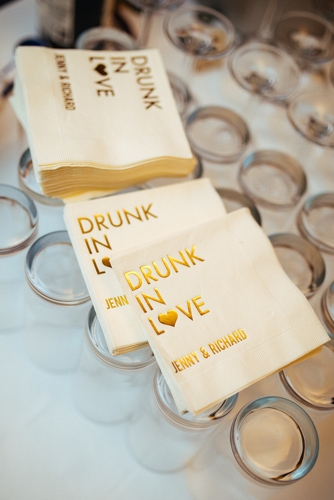 Drunk in love napkins at DC Wedding Shawnee Custalow photography