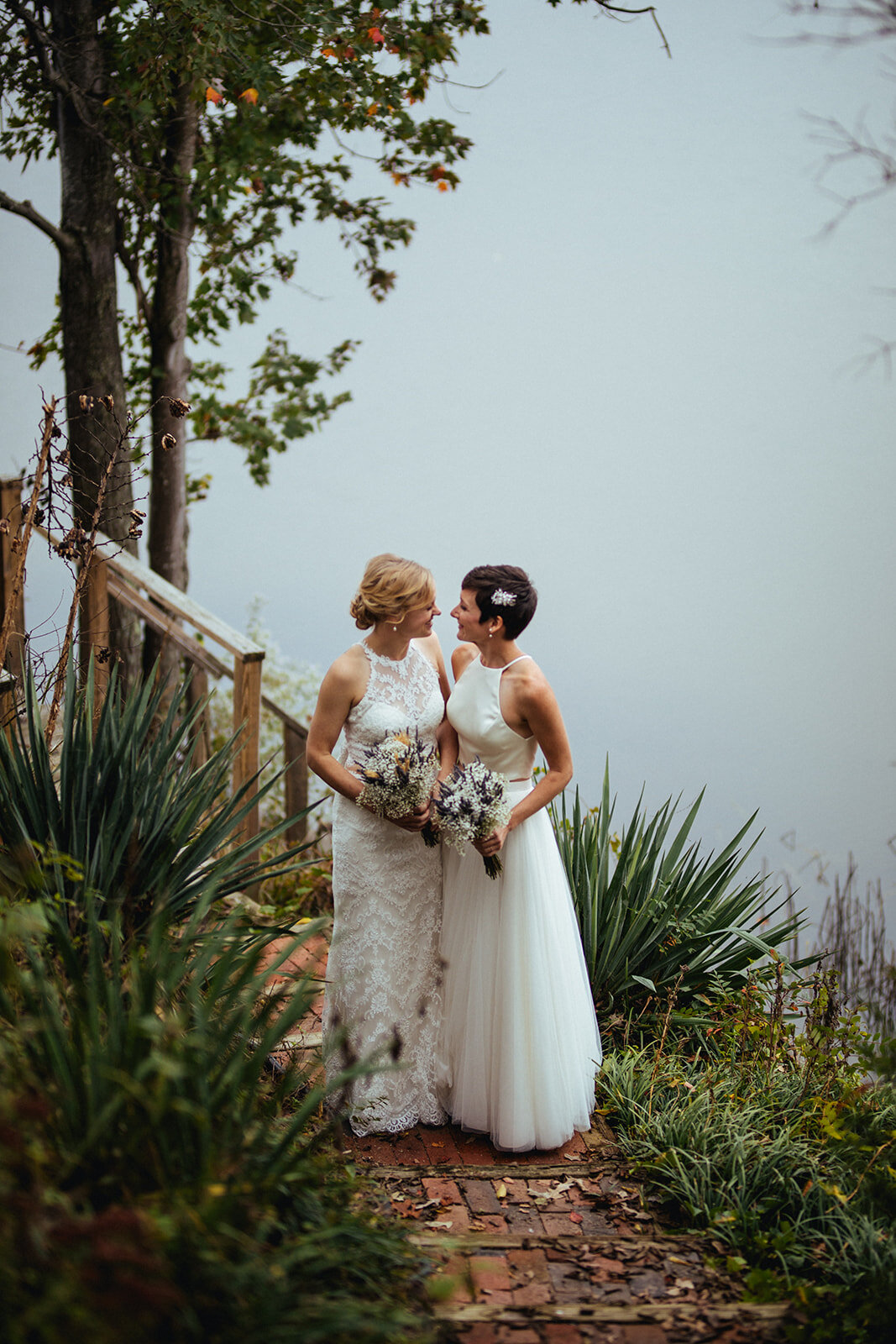 Newlyweds by a central VA lake Shawnee Custalow wedding photography