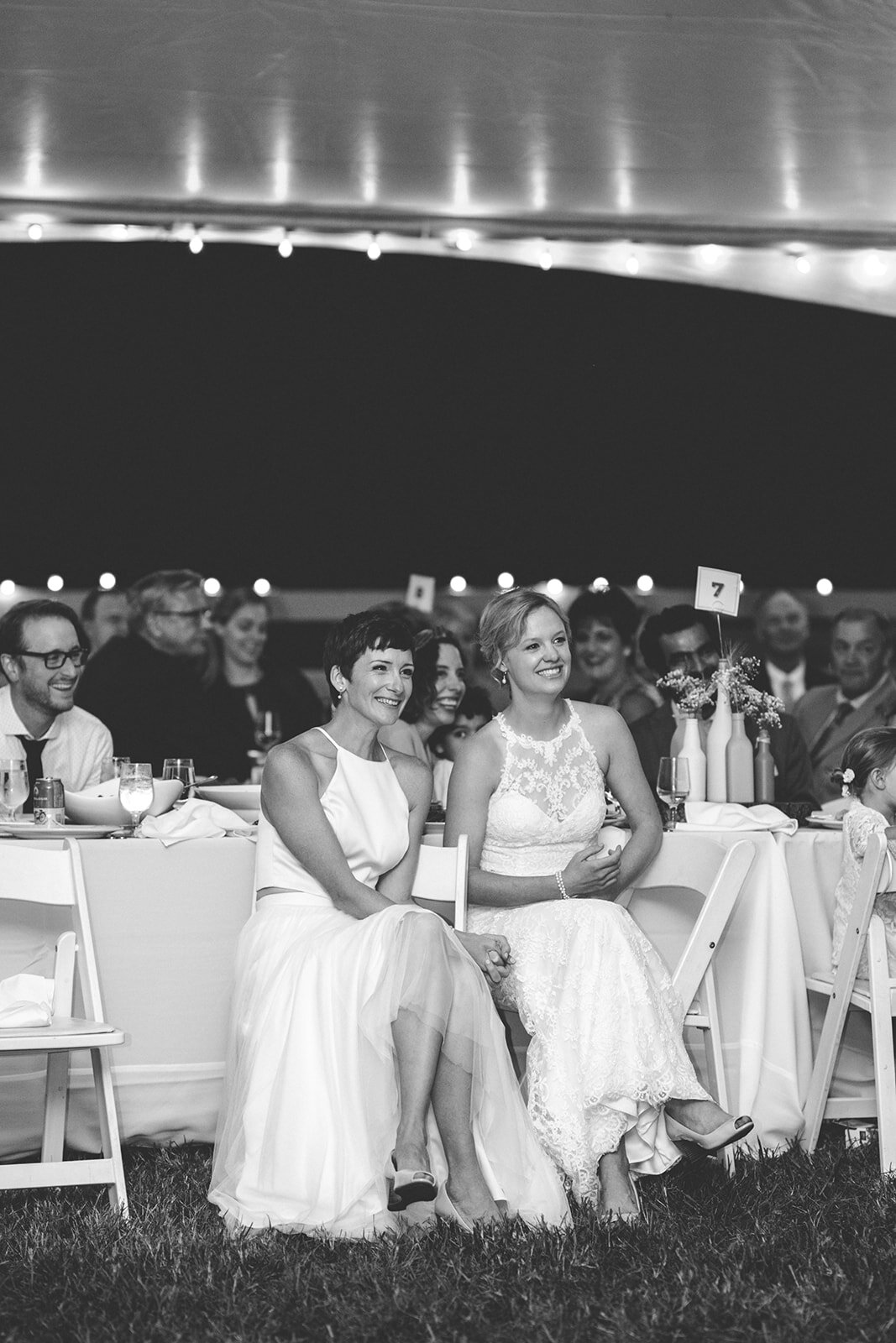 Happy newlyweds at Central VA reception Shawnee Custalow photography