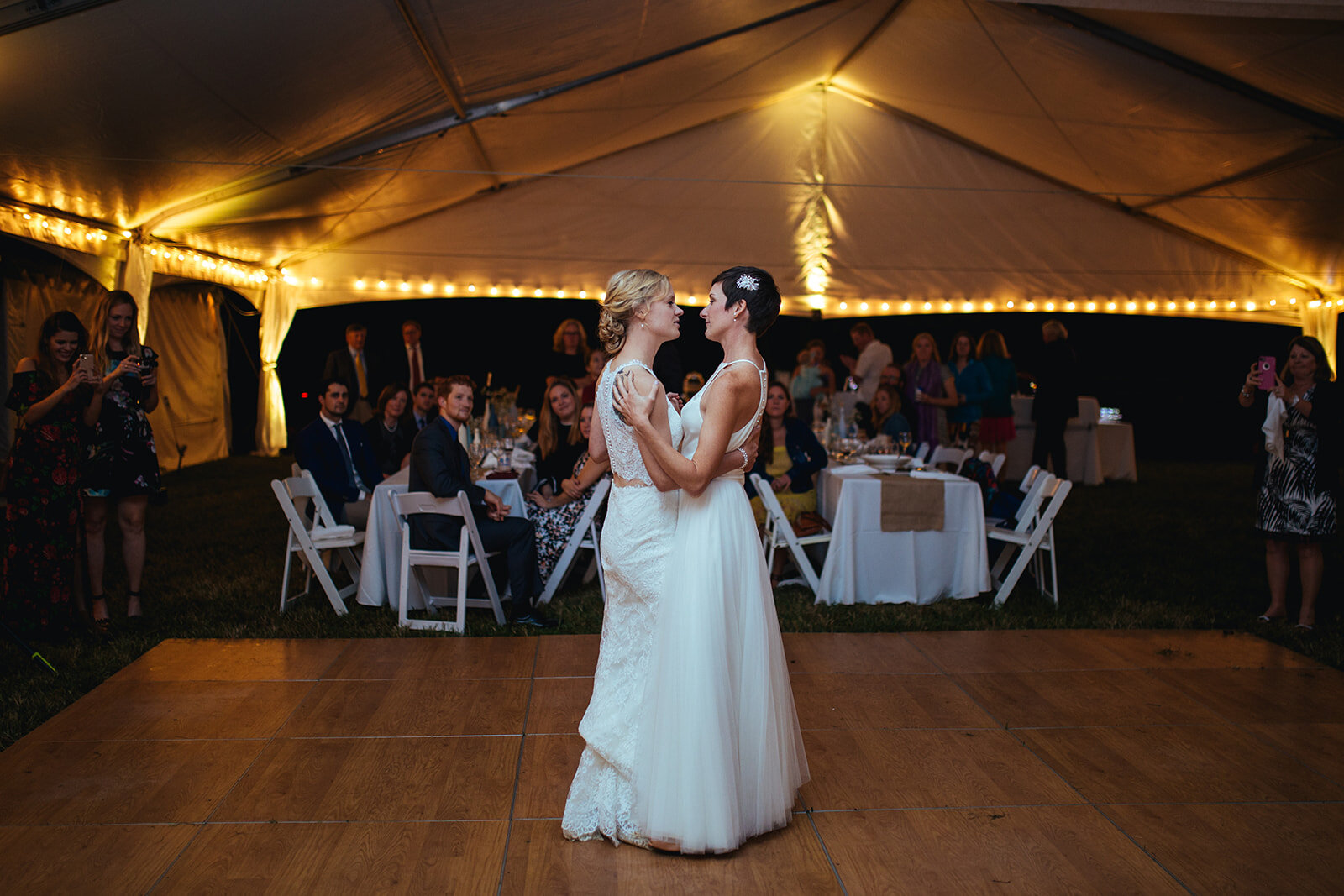 LGBTQ newlyweds first dance in central VA Shawnee Custalow photography