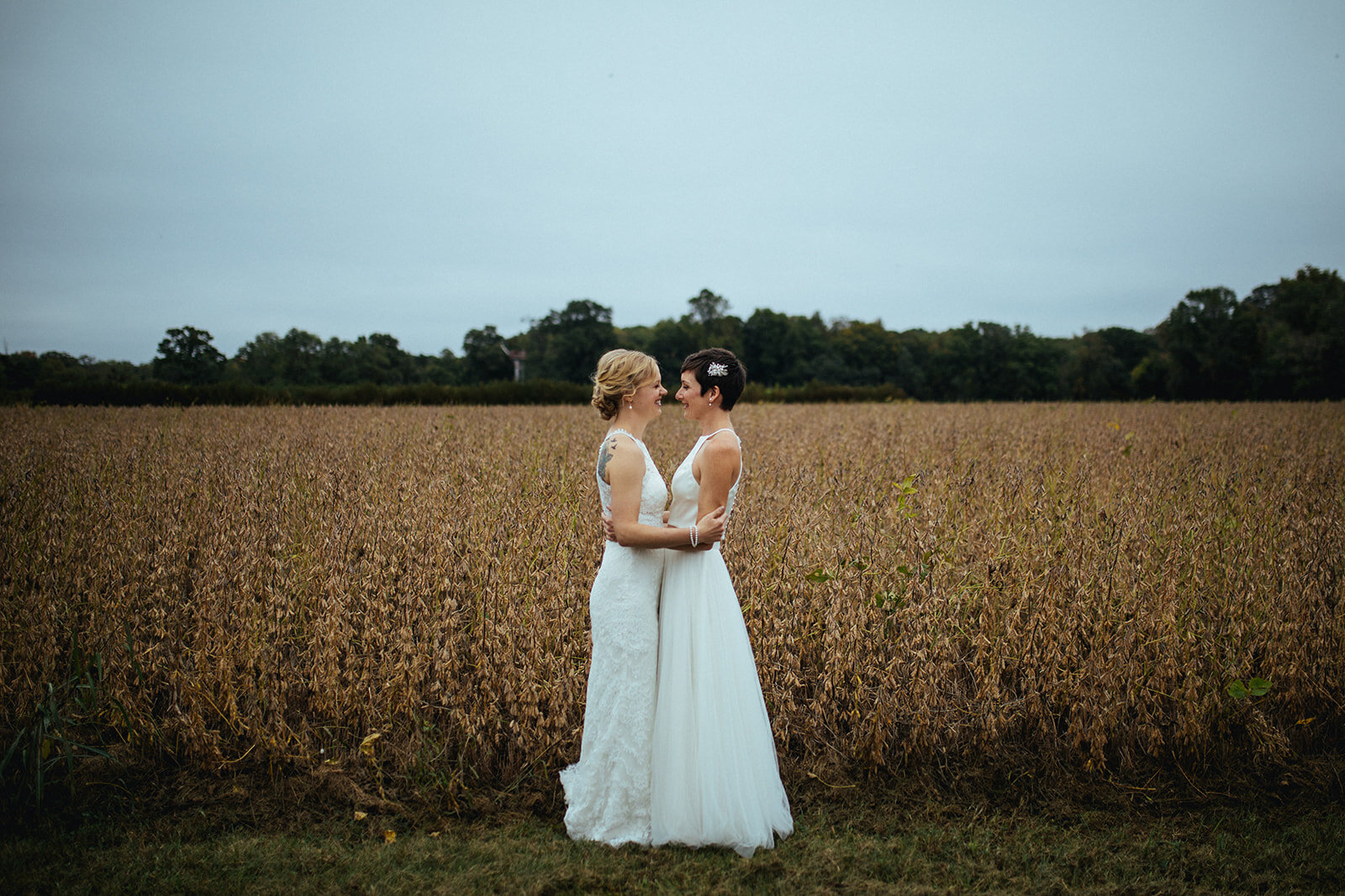 Queer Brides on Virginia farm Shawnee Custalow wedding photography