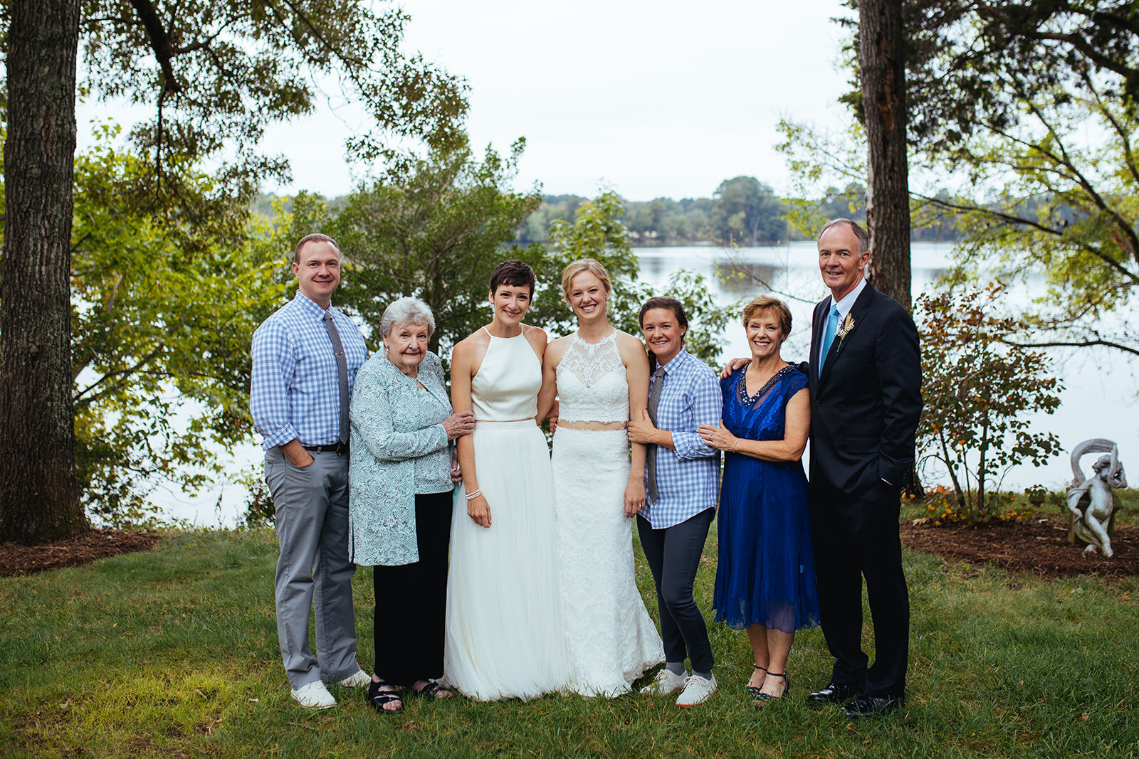 Future spouses and family in VA Shawnee Custalow wedding photography