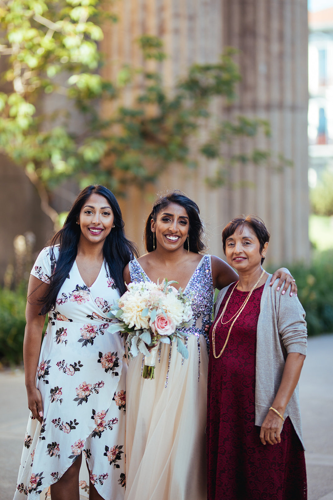 Bride with family in San Francisco CA Shawnee Custalow photography