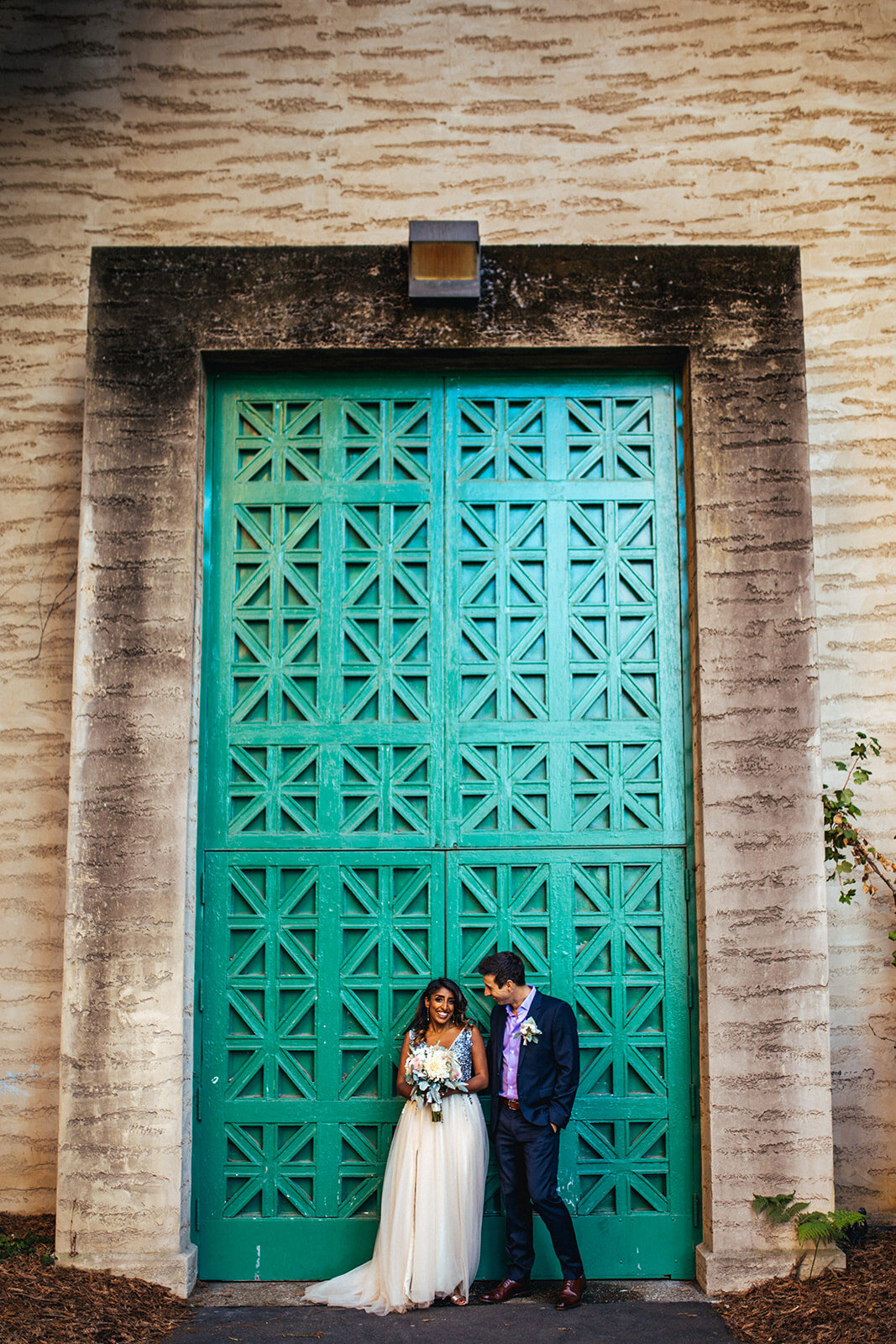 Newlyweds at the Palace of Fine Arts San Francisco Shawnee Custalow Photography