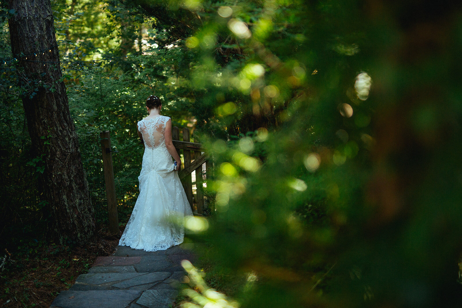 Bride outside in Cape Cod Shawnee Custalow wedding queer photographer