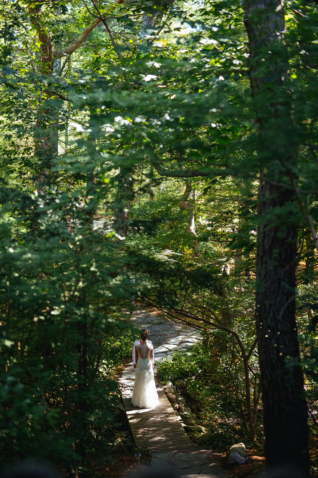 Future spouses in Cape Cod woods Shawnee Custalow photography