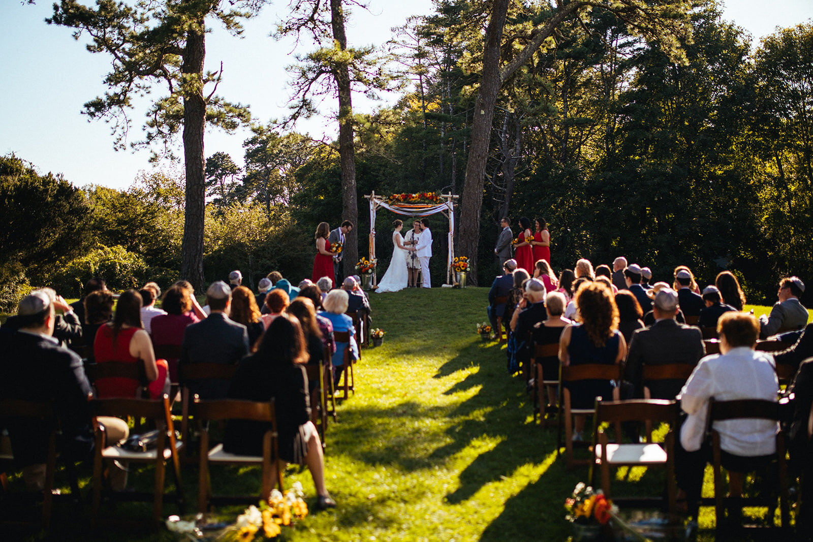 Outdoor jewish wedding in Cape Cod Shawnee Custalow photography