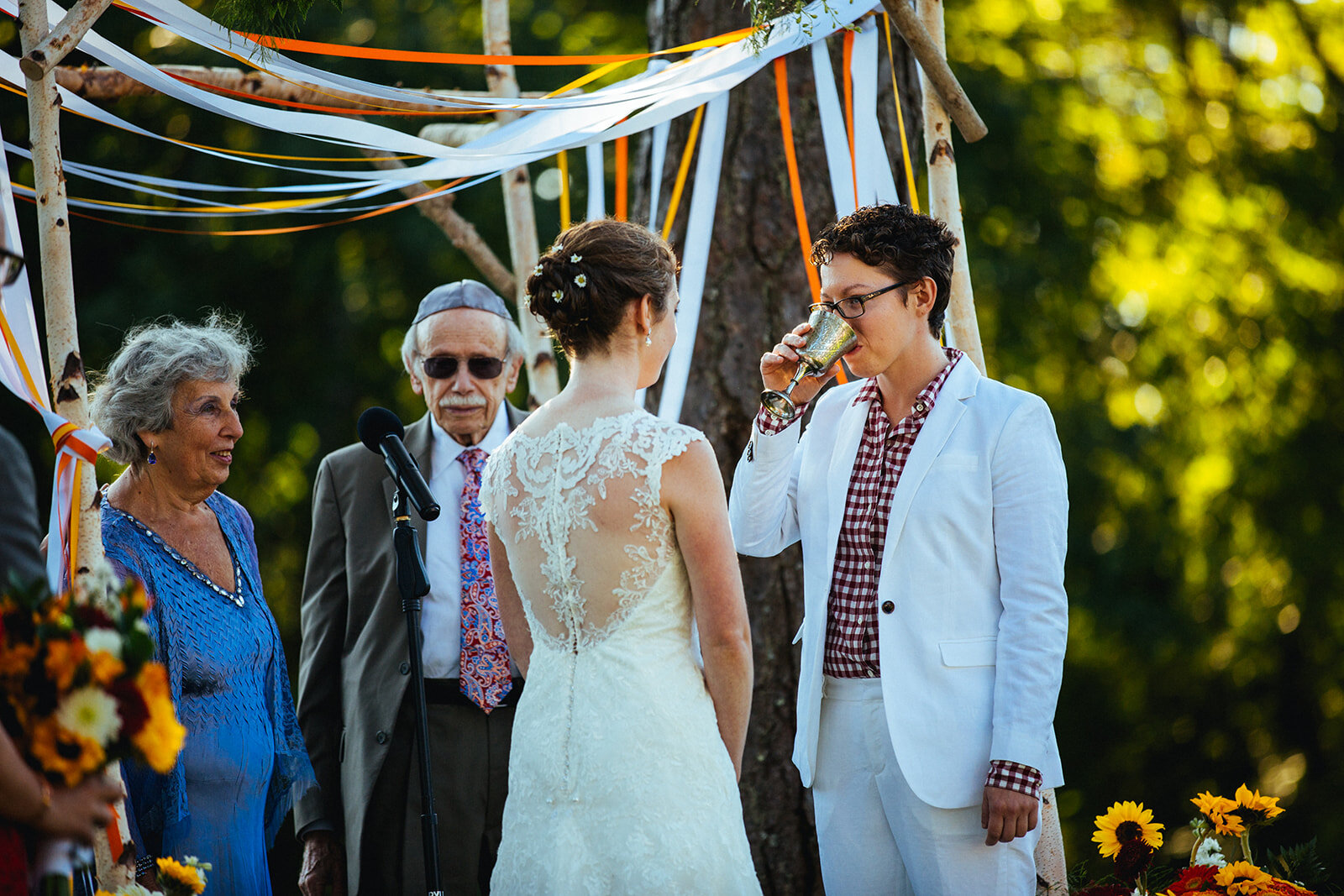 Jewish marriage ritual in Cape Cod wedding Shawnee Custalow photo