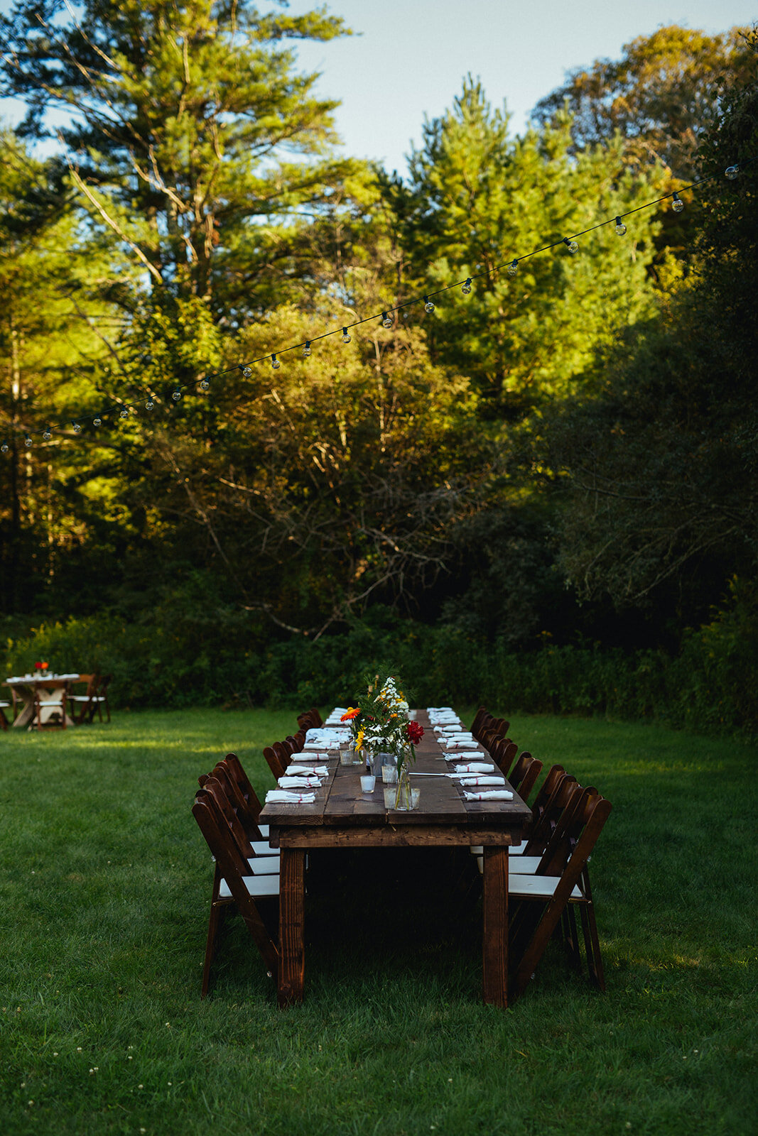 Wedding reception table in Cape Cod Shawnee Custalow photography