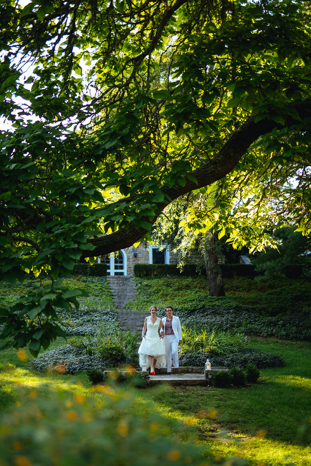 Newlyweds joining reception in Cape Cod Shawnee Custalow photography