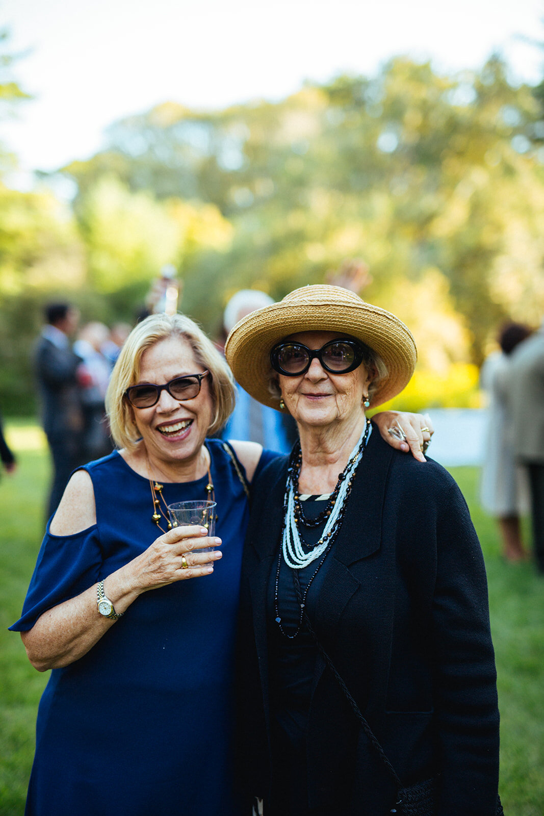 Wedding guests posing in Cape Cod Shawnee Custalow photography