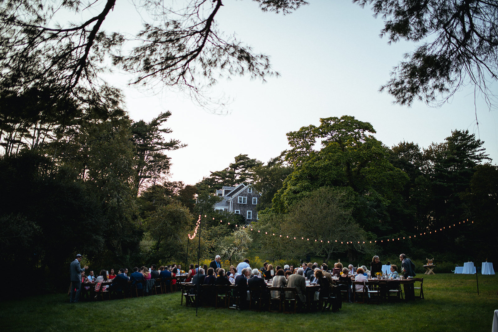 Sunset wedding reception in Cape Cod Shawnee Custalow photography