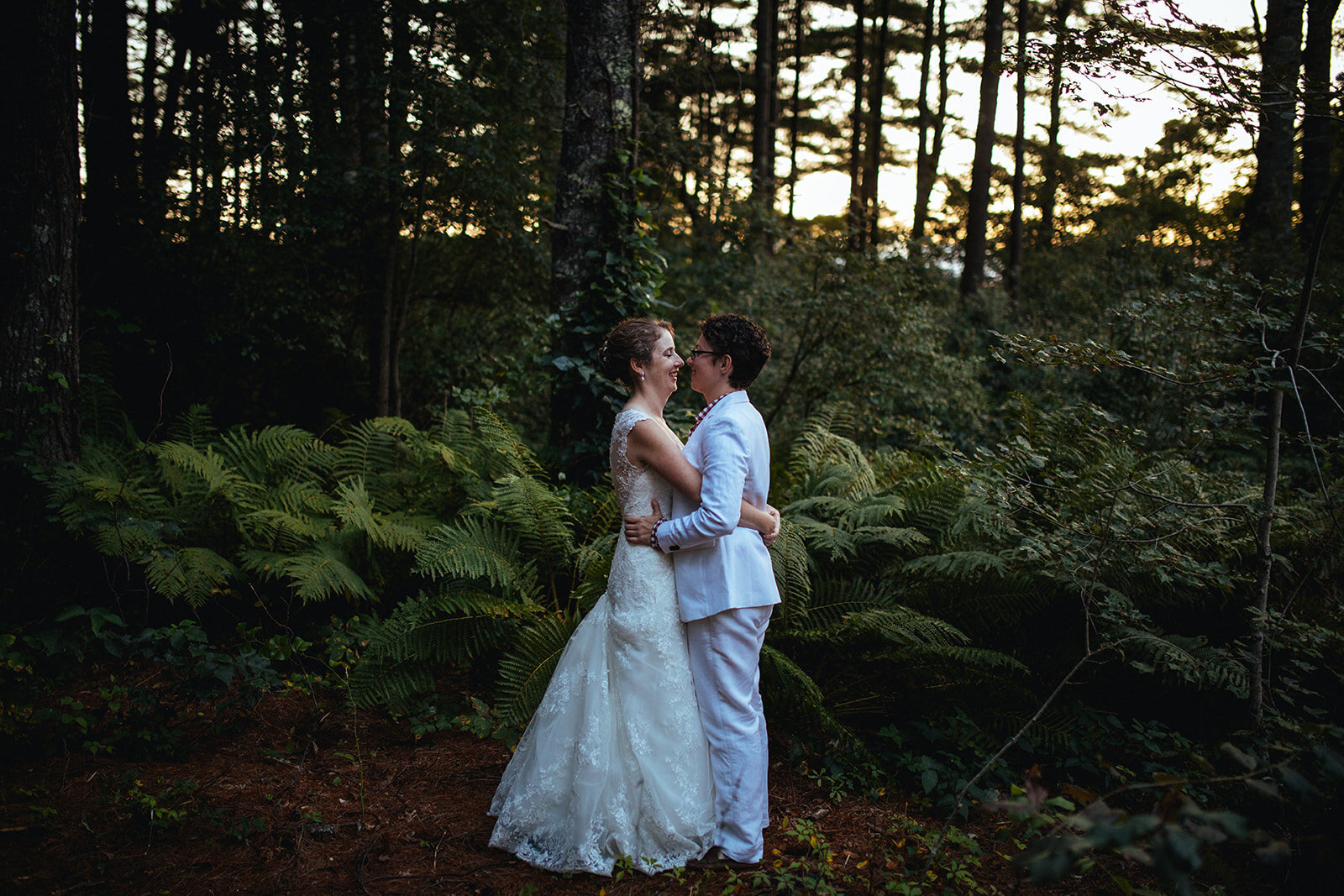 Queer newlyweds in Cape Cod Shawnee Custalow wedding photographer