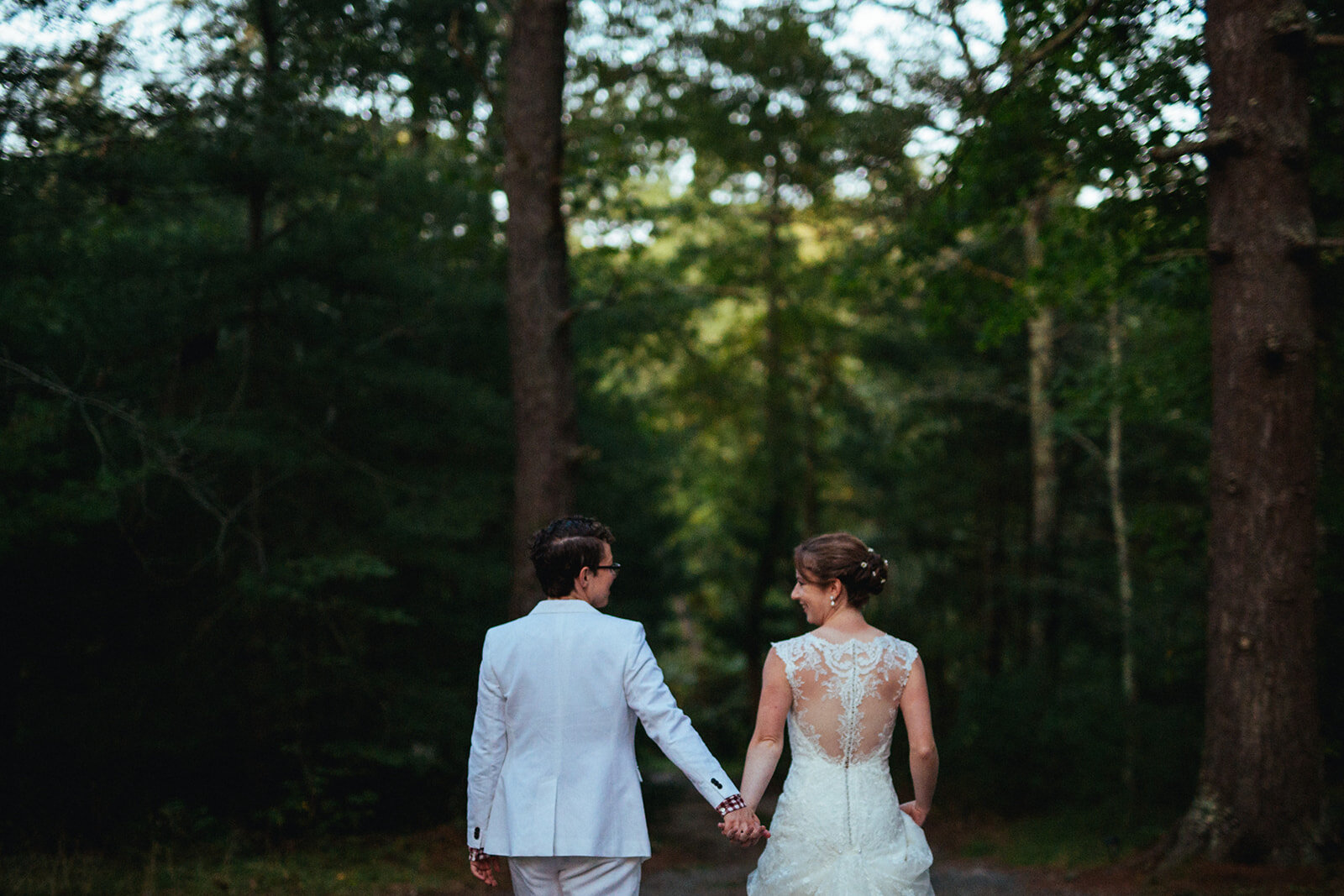 Queer newlyweds in Cape Cod Shawnee Custalow wedding photographer