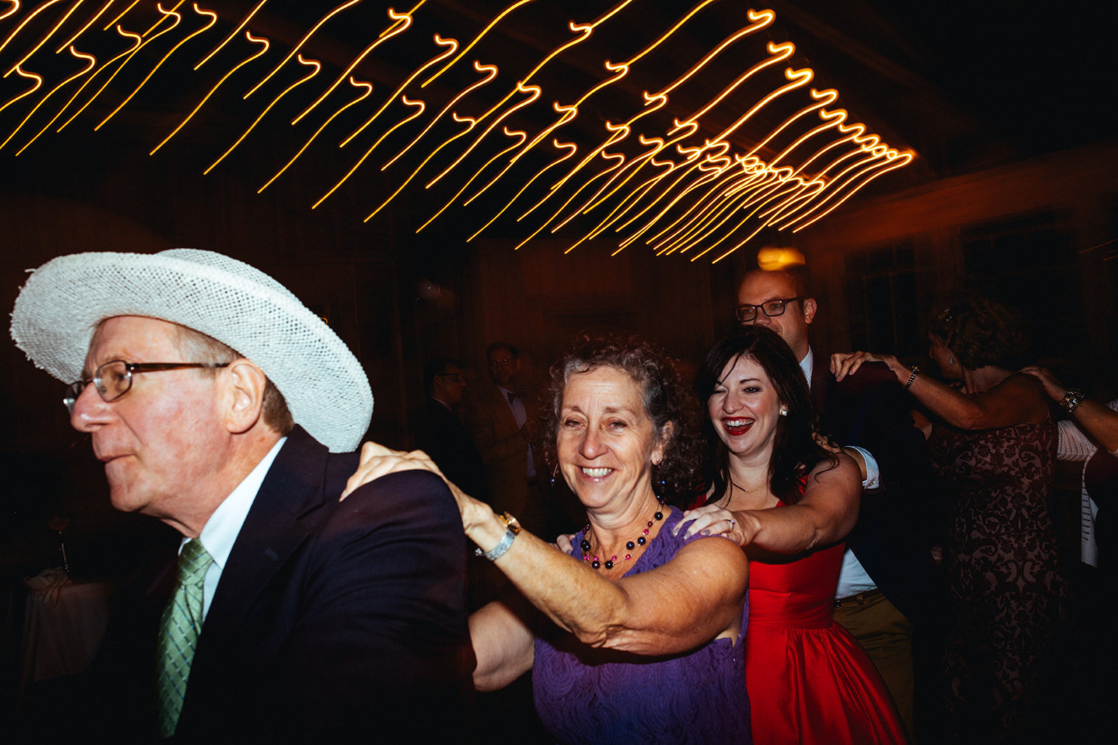 Wedding guests dancing in Cape Cod Shawnee Custalow photography