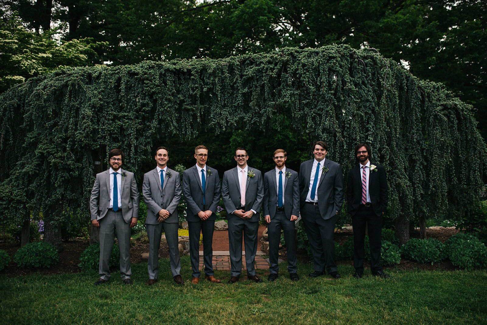 Grooms with groomsmen in Hartford CT Shawnee Custalow photography