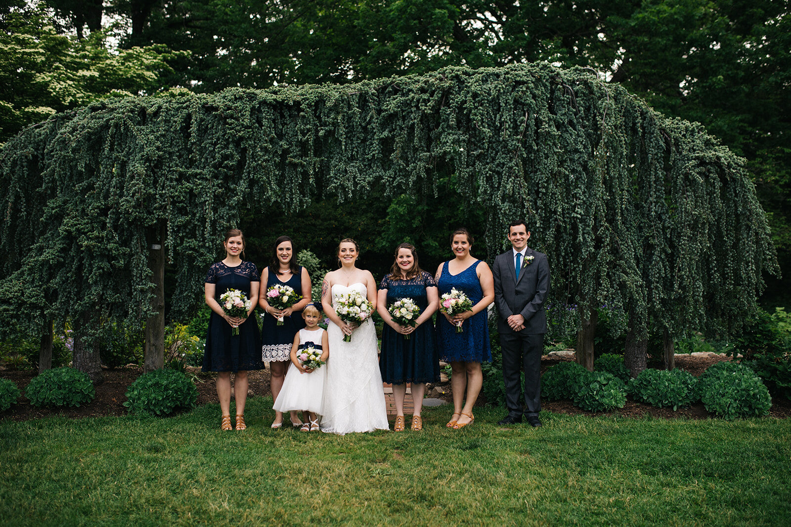 Bride with bridesmaids in Hartford CT Shawnee Custalow photography