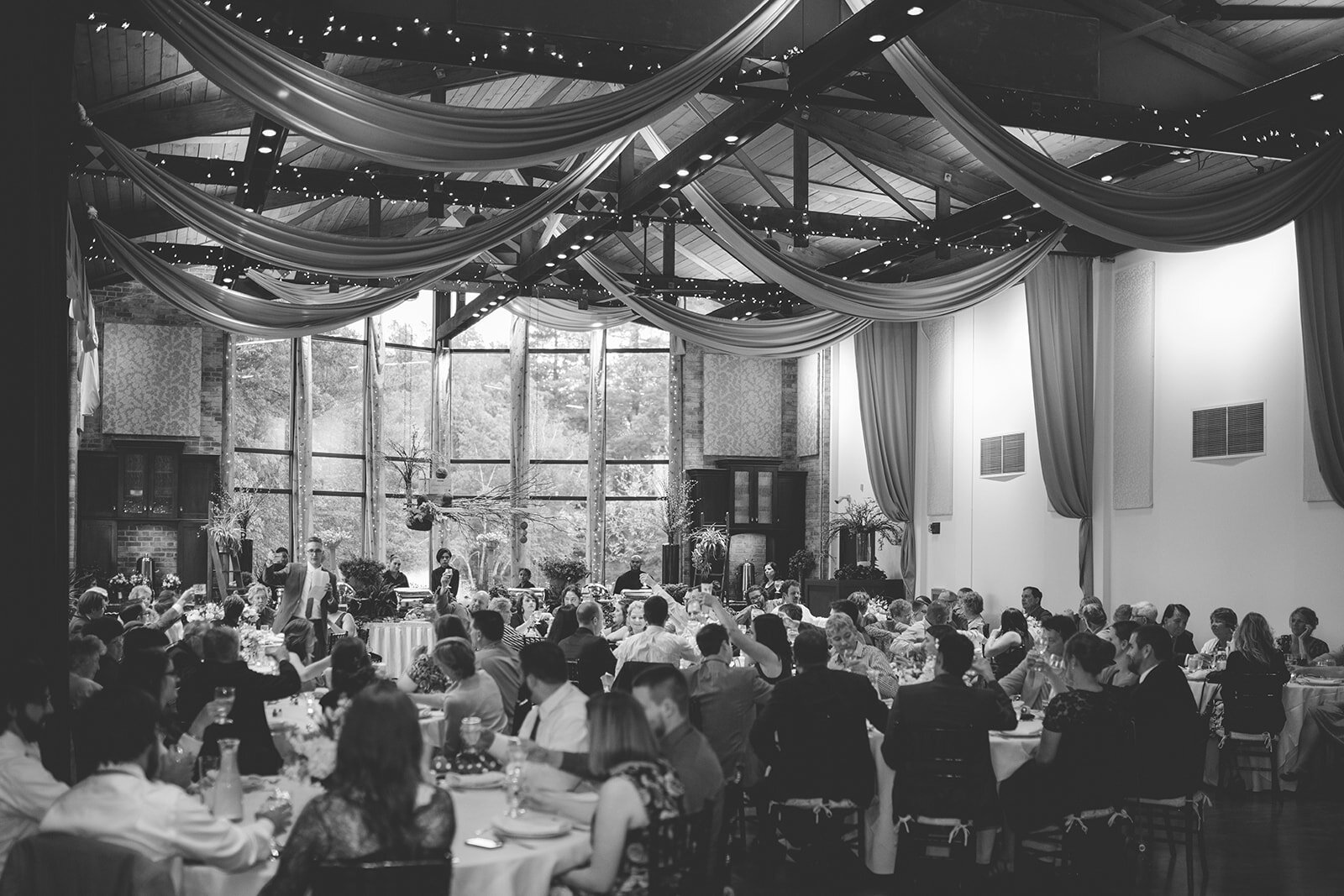 Wedding reception at Elizabeth Part Conservatory Shawnee Custalow