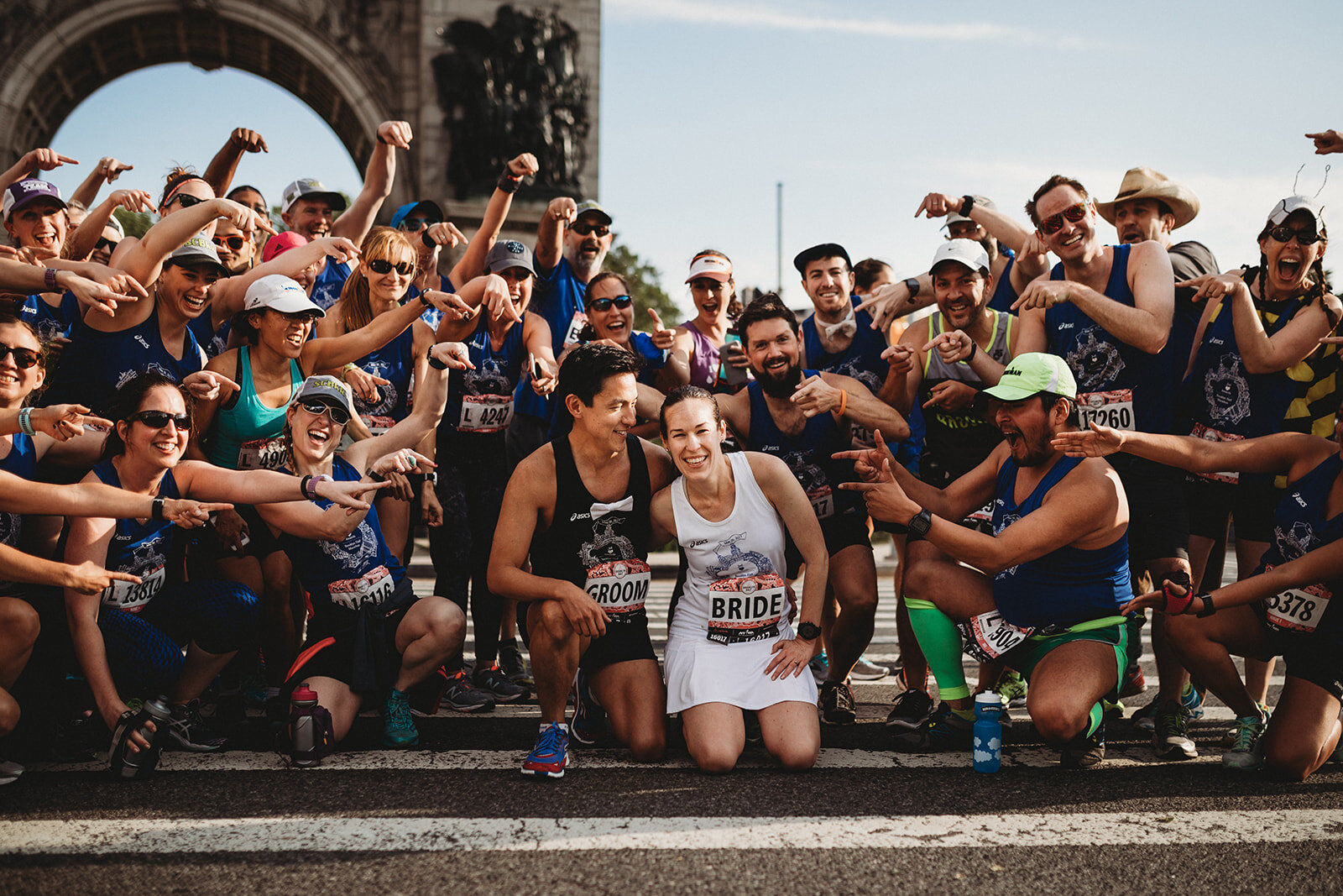 Future spouses with Marathon runners in the Brooklyn NYC Shawnee Custalow photography