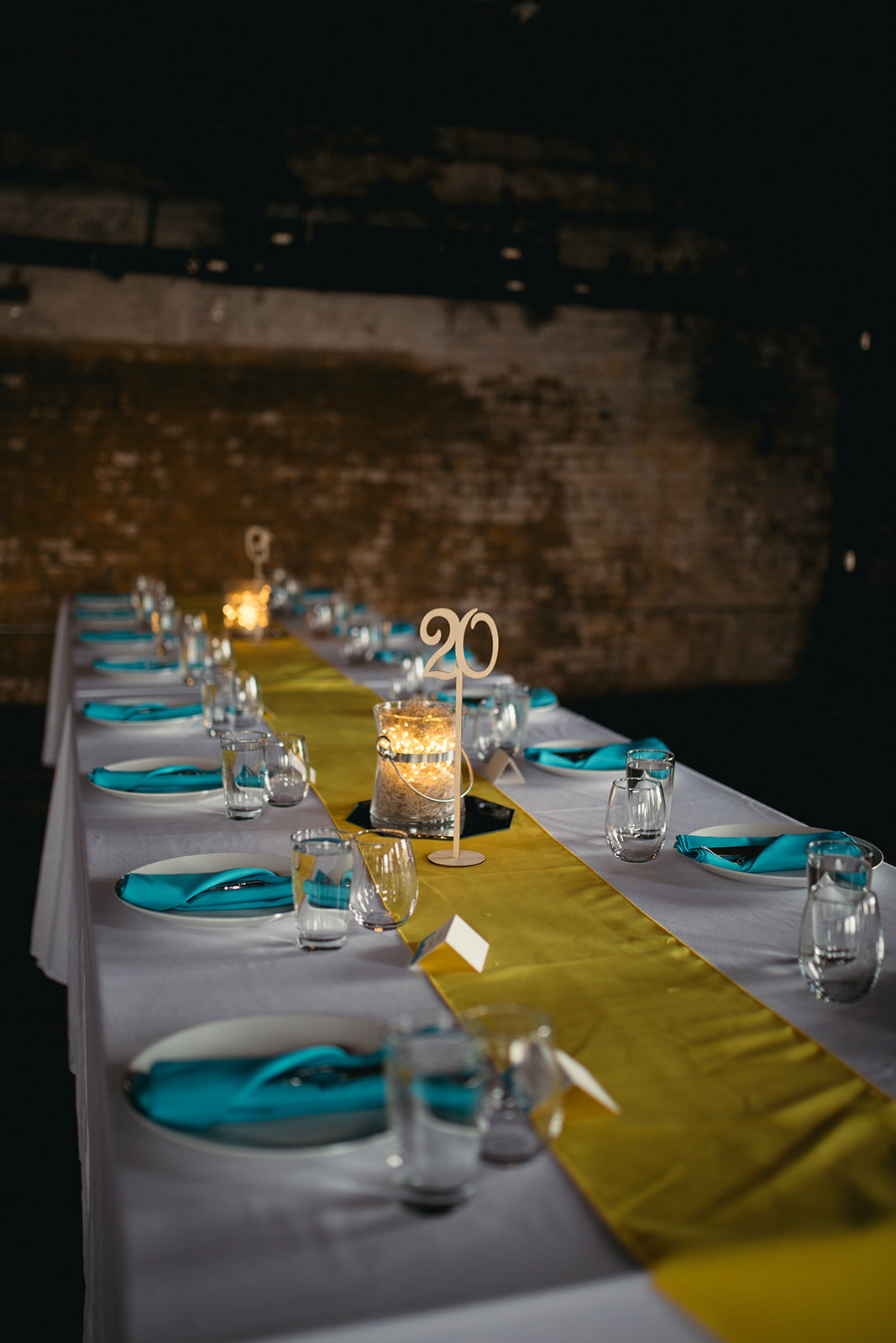 Wedding reception tables at The Greenpoint Loft Brooklyn NY Shawnee Custalow photography