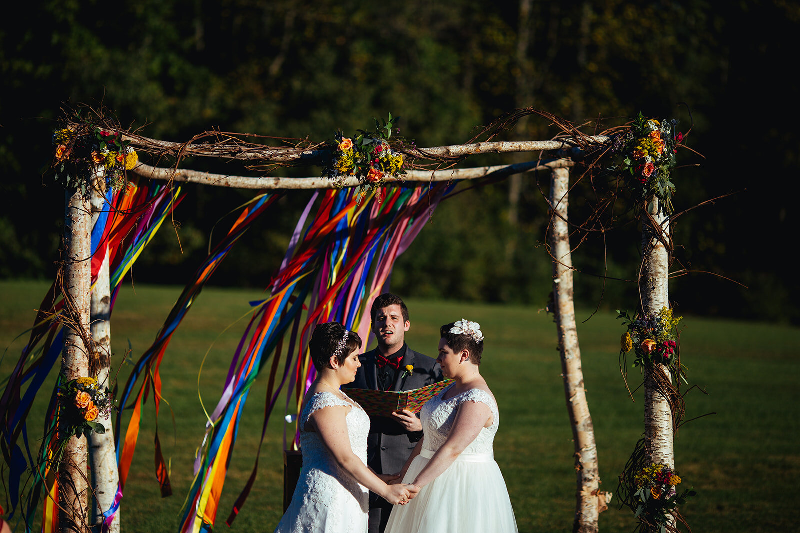LGBTQ couple getting married outside DC Shawnee Custalow wedding photography
