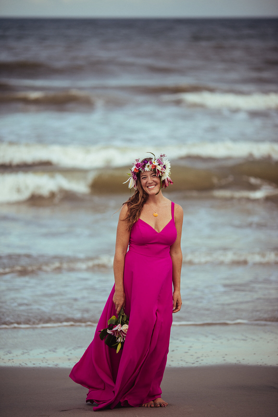 Newlywed by the sea on Folly Beach SC Shawnee Custalow photography
