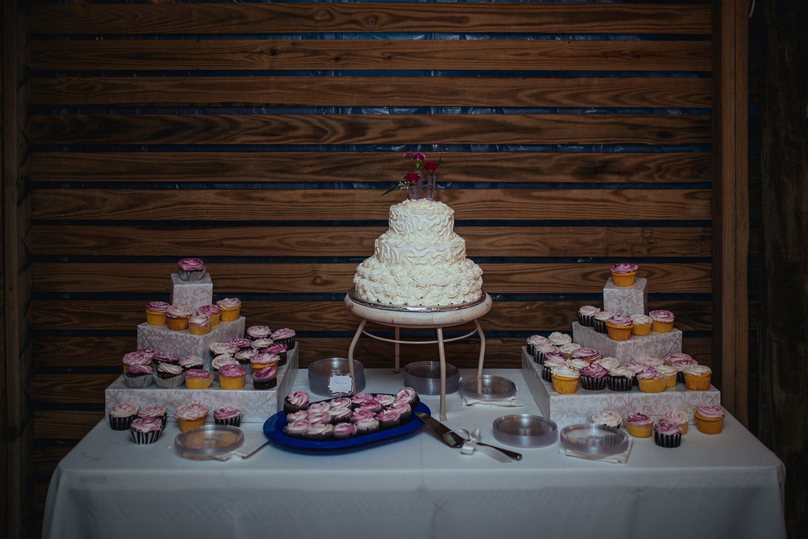 Wedding cake and desserts at Folly Beach SC Shawnee Custalow photo