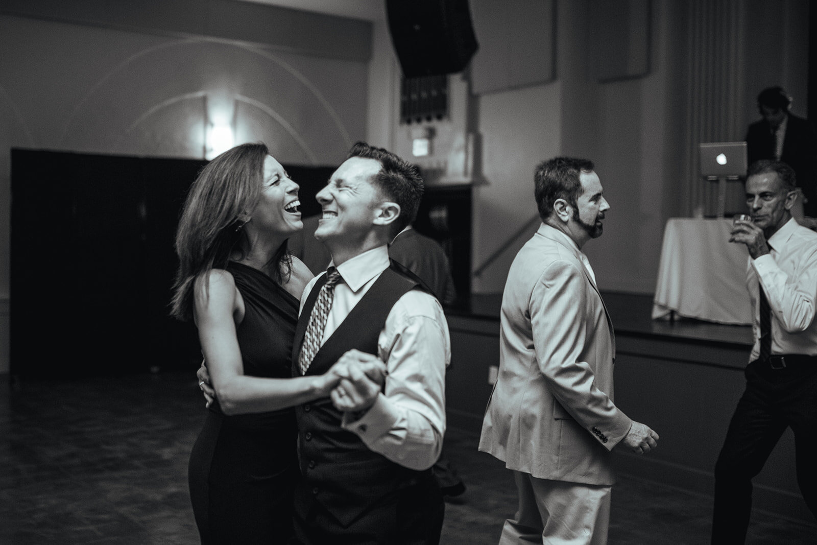 Wedding guests dancing at Robinson Theater Richmond VA Shawnee Custalow photography