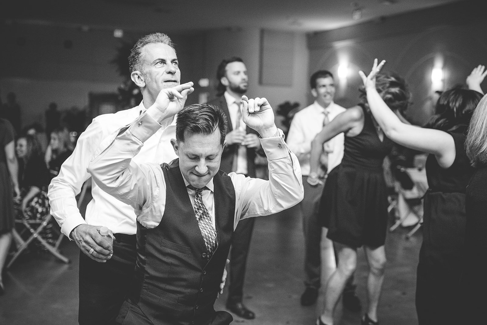 Wedding guests dancing at Robinson Theater Richmond VA Shawnee Custalow photography